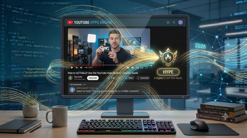 Visualisierung der YouTube Hype-Funktion bei einem YouTube Video.